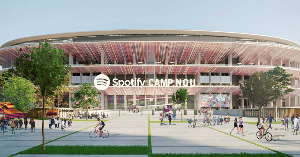 El enorme estadio del FC Barcelona es ahora Spotify Camp Nou