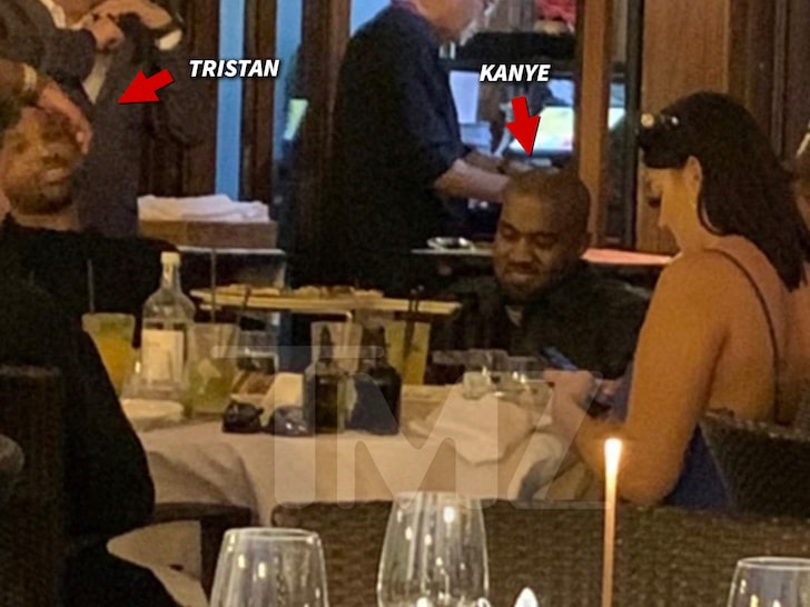 Kanye West y Tristan Thompson cenan juntos en Miami