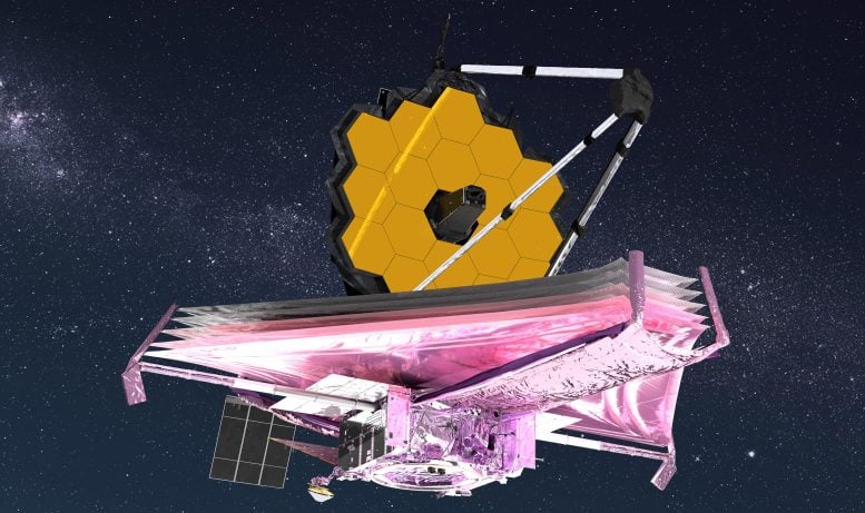 Telescopio espacial con escudo solar multicapa James Webb de la NASA