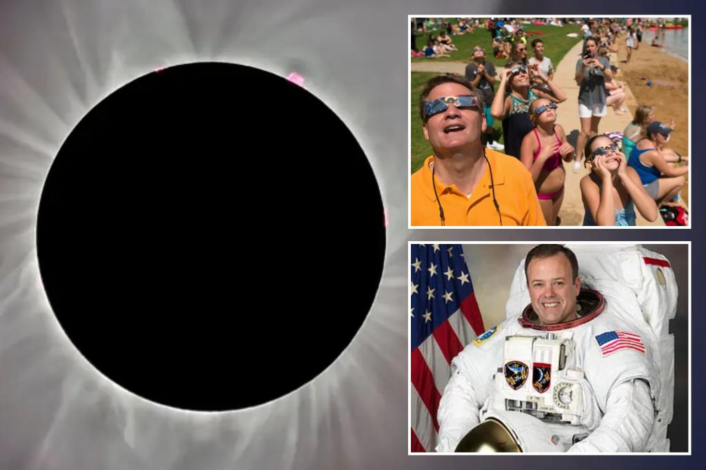 El astronauta dice que el eclipse solar ofrece una visión poco común de la "danza cósmica" que se puede ver desde el espacio