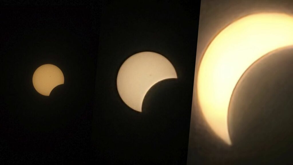 Solar Eclipse photos taken with Galaxy S24 Ultra and iPhone 15 Pro