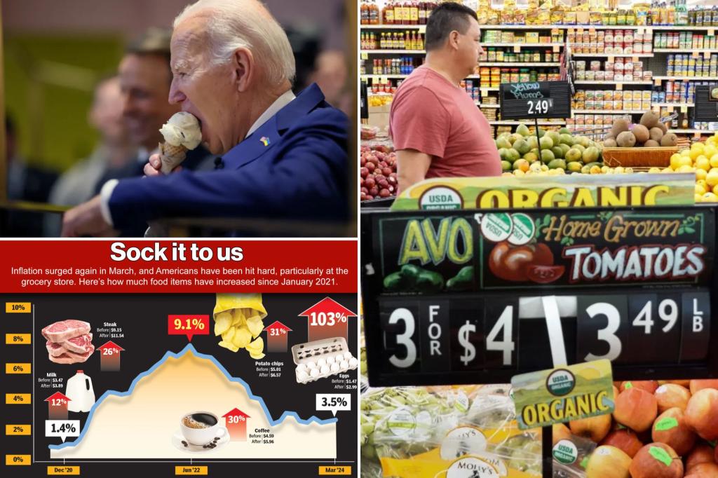 La inflación de los precios de los alimentos en Estados Unidos se ha convertido en el principal tema candente para Biden