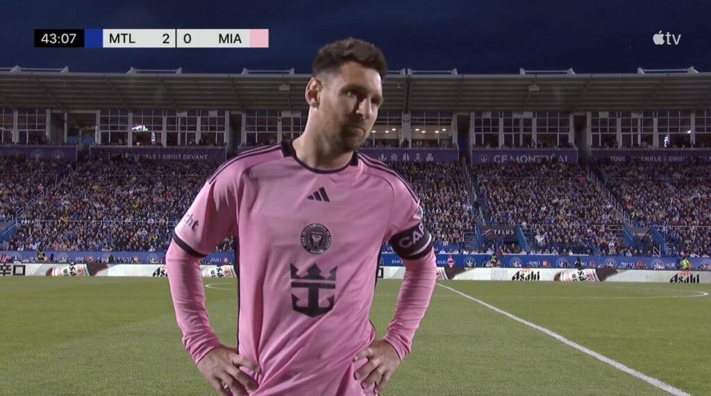 Messi fue captado criticando a un árbitro de la MLS en Apple streaming y por la victoria del Inter de Miami por 3-2 sobre Montreal