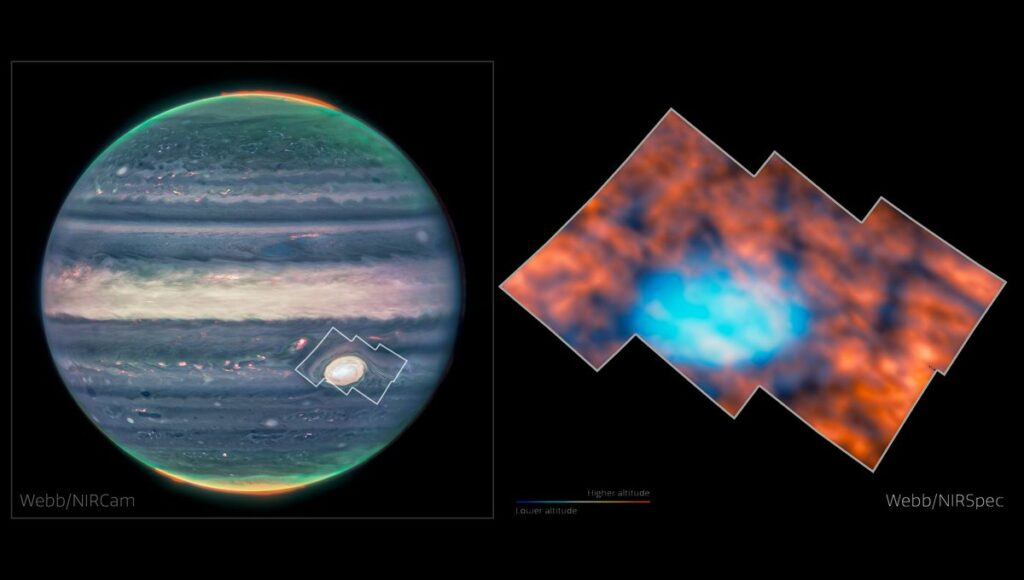 El descubrimiento de estructuras extrañas e inesperadas flotando sobre la Gran Mancha Roja de Júpiter